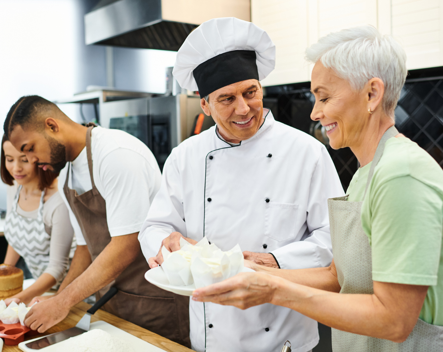 Chefs and seniors. 